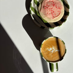 Striped Mug & Plate Set