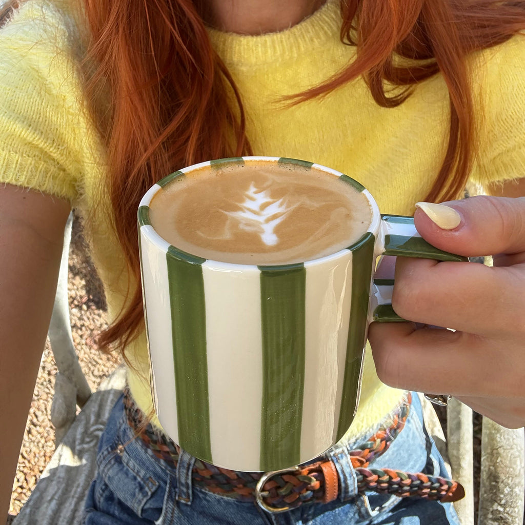 Striped Mug & Plate Set