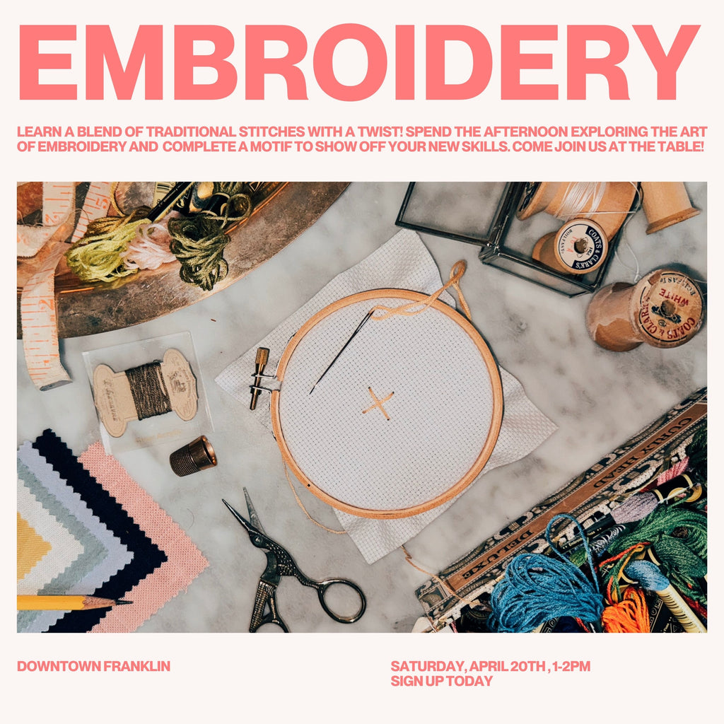 Embroidery Workshop - 4.20.24