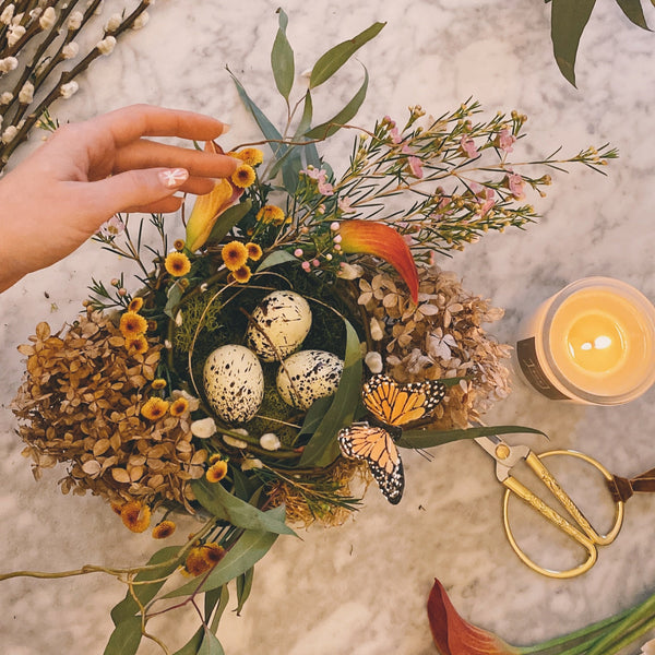 Spring Nest Floral Arrangment